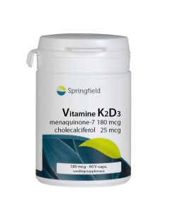Vitamine K2D3 180 + 25 mcg - 60 vcaps.