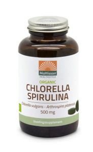 Biologische Chlorella Spirulina 500 mg tablet