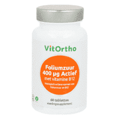 Folic Acid 400 μg Active with Vitamin B12  -60 Tablets