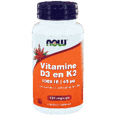 Vitamin D3 and K2 - 1000 IU | 45 µg - 120 veg. capsules